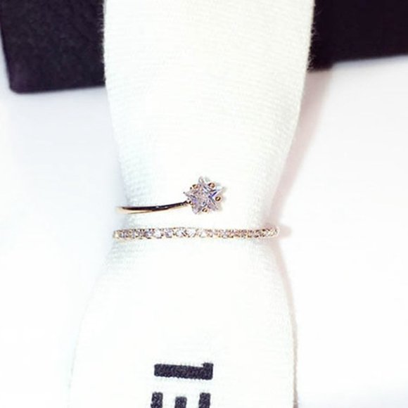 Star Diamond Pave Rose Gold Ring - Picture 6 of 8